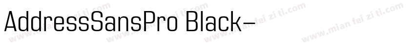 AddressSansPro Black字体转换